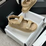 Chanel Sandal Shiny Beige G35927 B20276 U0450 - Image 4