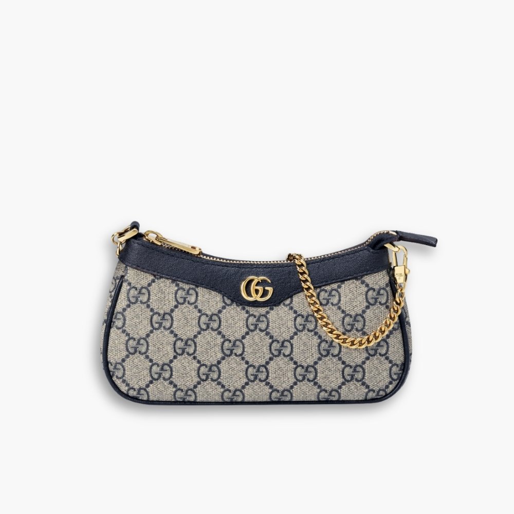 41-1 Gucci Ophidia Mini Bag Navy Blue And Beige 19Cm - Image 1