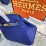 Hermes Birkin 30 Togo Gold Hardware Bleu Electrique 30cm - Image 2
