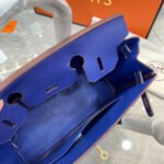 Hermes Birkin 30 Togo Gold Hardware Bleu Electrique 30cm - Image 4