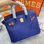 Hermes Birkin 30 Togo Gold Hardware Bleu Electrique 30cm - Image 5