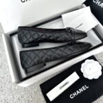 Chanel Ballerina Flats Black G26250 X01725 94305 - Image 3