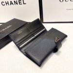 Prada Large Saffiano And Smooth Leather Wallet Black 18Cm 1MV025 2DYG F0002 - Image 5