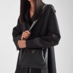 Prada Small Leather Handbag Black 23cm 1BC145 2DKV F0002 V 3OO - Image 8