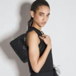 Prada Re Edition Mini Satin Bag With Crystals Black 22Cm 1BC515 2AWL F0002 V OOO - Image 9