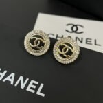 Chanel Round Stud Earrings Gold - Image 6