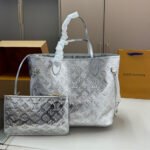 Louis Vuitton Neverfull MM Monogram Miroir Silver 31Cm - Image 3