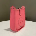 Hermes Mini Evelyne Bag Rose Azalee 17cm - Image 3