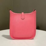 Hermes Mini Evelyne Bag Rose Azalee 17cm - Image 4