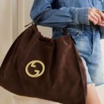 Gucci Blondie Large Suede Tote Bag Brown 50Cm - Image 3