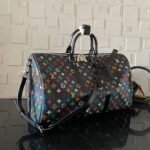 Super Vip 1:1 – Louis Vuitton x Takashi Murakami Keepall Bandoulière 50 Bag Black 50Cm M13745 - Image 5