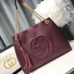 Gucci Soho Chain Tote Bag Dark Red 38Cm - Image 2