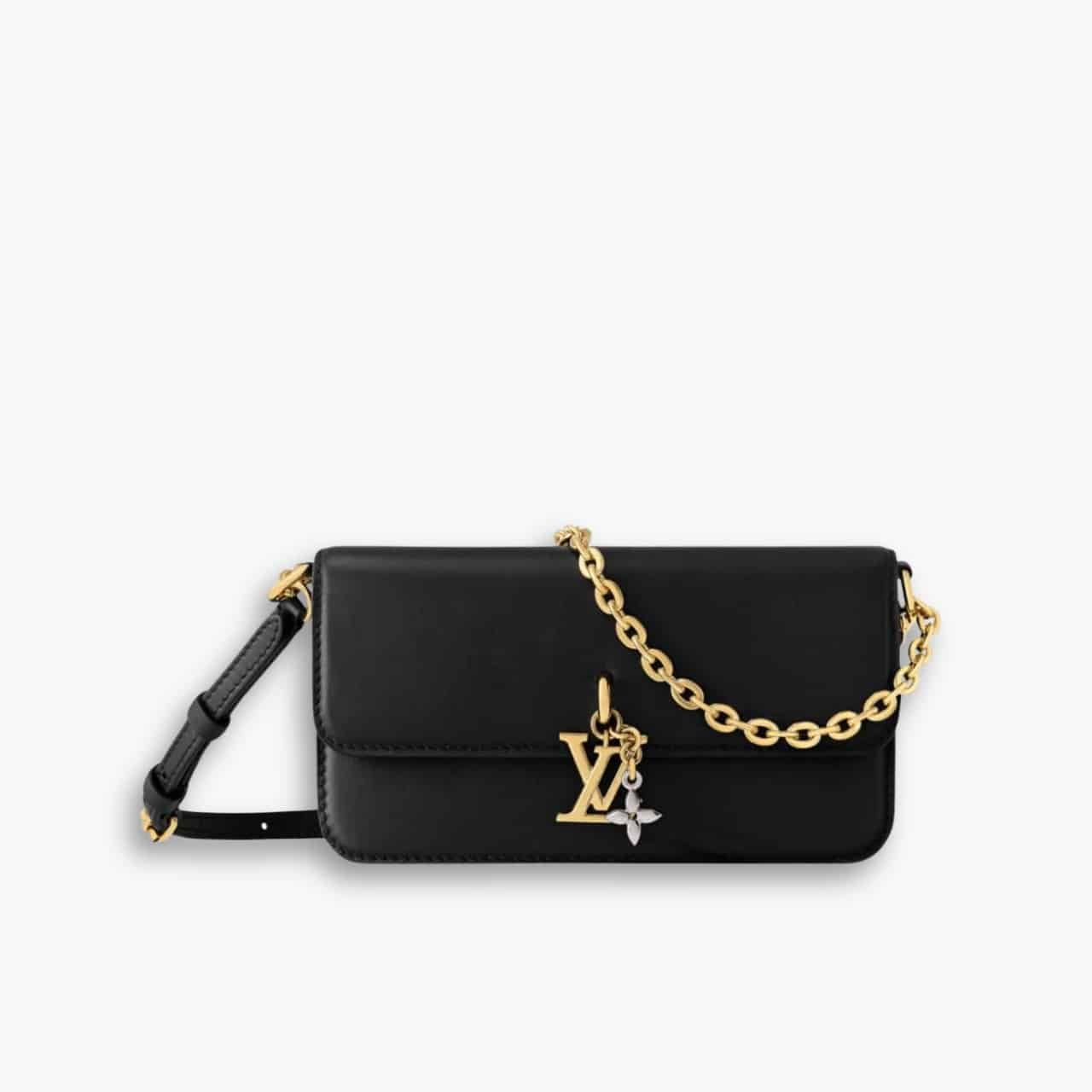 460-11 Louis Vuitton Wallet On Chain LV Bloom Black 20Cm M14564 - Image 1