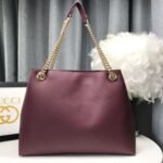 Gucci Soho Chain Tote Bag Dark Red 38Cm - Image 3