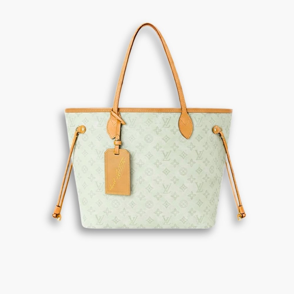 465-1-1 Louis Vuitton Neverfull MM Monogram Origine Green 31Cm - Image 1
