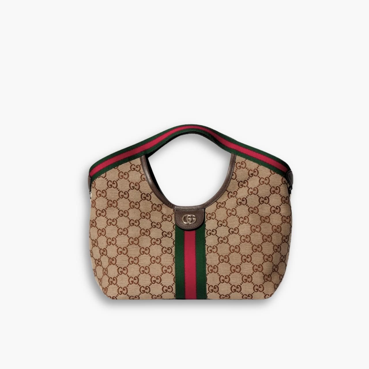 465-6-1 Gucci Giglio Small Tote Bag GG Canvas Dark Brown 25Cm 860845 AAF8L 2547 - Image 1