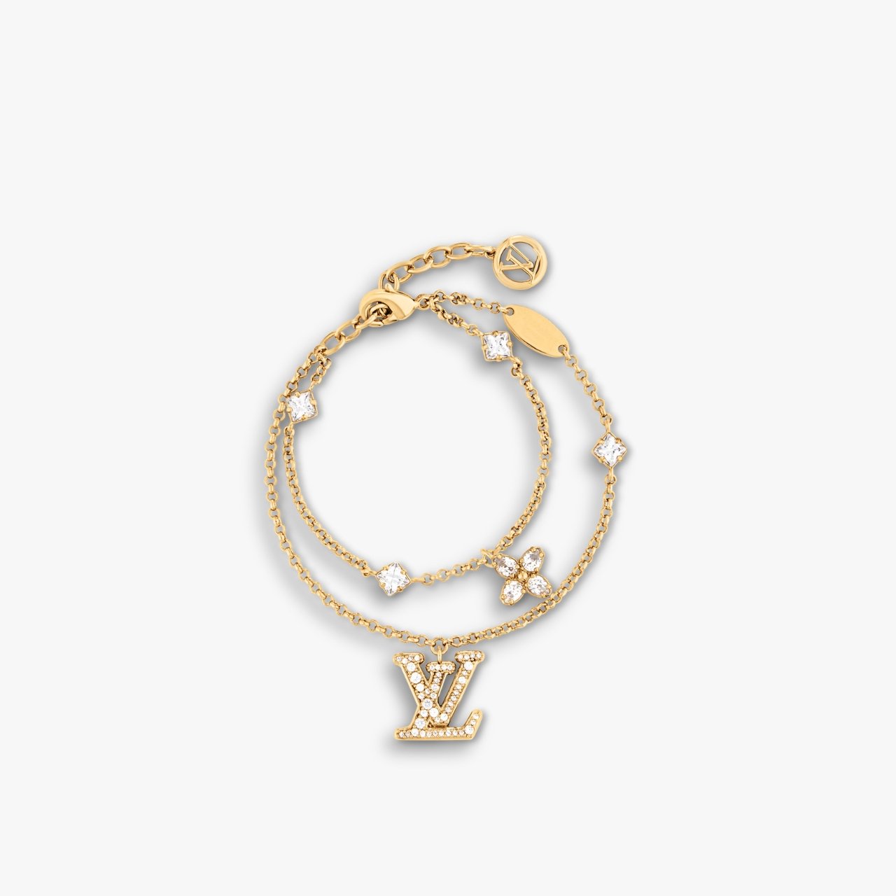 470-1-3 Louis Vuitton Lady LV Bracelet Gold M1582A - Image 1