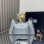 Super Vip 1:1 – Prada Aimée Medium Leather Shoulder Bag Opaline 30Cm 1BC229 2CYS  F04F1 V LVM - Image 4