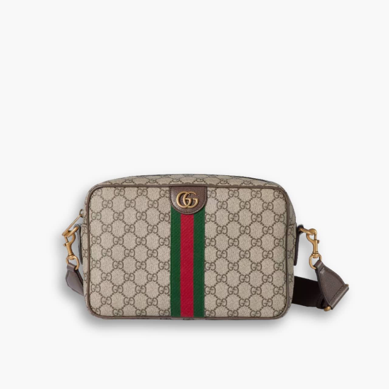 472-6 Gucci Ophidia Medium Crossbody Bag Beige And Dark Brown 28Cm 834468 FAEOF 9745 - Image 1