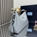 Super Vip 1:1 – Prada Aimée Medium Leather Shoulder Bag Opaline 30Cm 1BC229 2CYS  F04F1 V LVM - Image 3