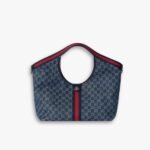 Gucci Giglio Large Tote Bag Blue And White GG Denim 60Cm 853971 FAFFQ 8864