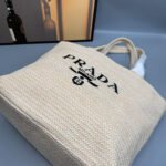 Prada Raffia Tote Bag Natural 32cm 1BG392 2C2T F0018 V OOL - Image 8
