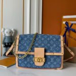 Louis Vuitton Dauphine Soft GM Bag Denim Blue 28Cm M13319 - Image 2