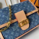 Louis Vuitton Dauphine Soft GM Bag Denim Blue 28Cm M13319 - Image 5