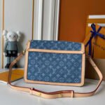 Louis Vuitton Dauphine Soft GM Bag Denim Blue 28Cm M13319 - Image 6