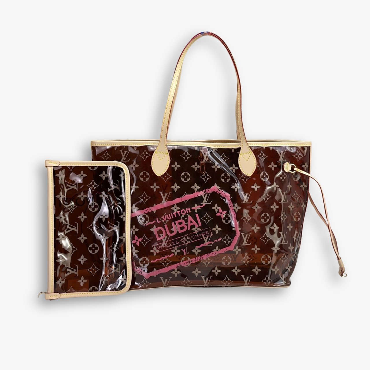 484-4-1 Louis Vuitton Dubai Nevefull MM Bag Pink 31Cm - Image 1
