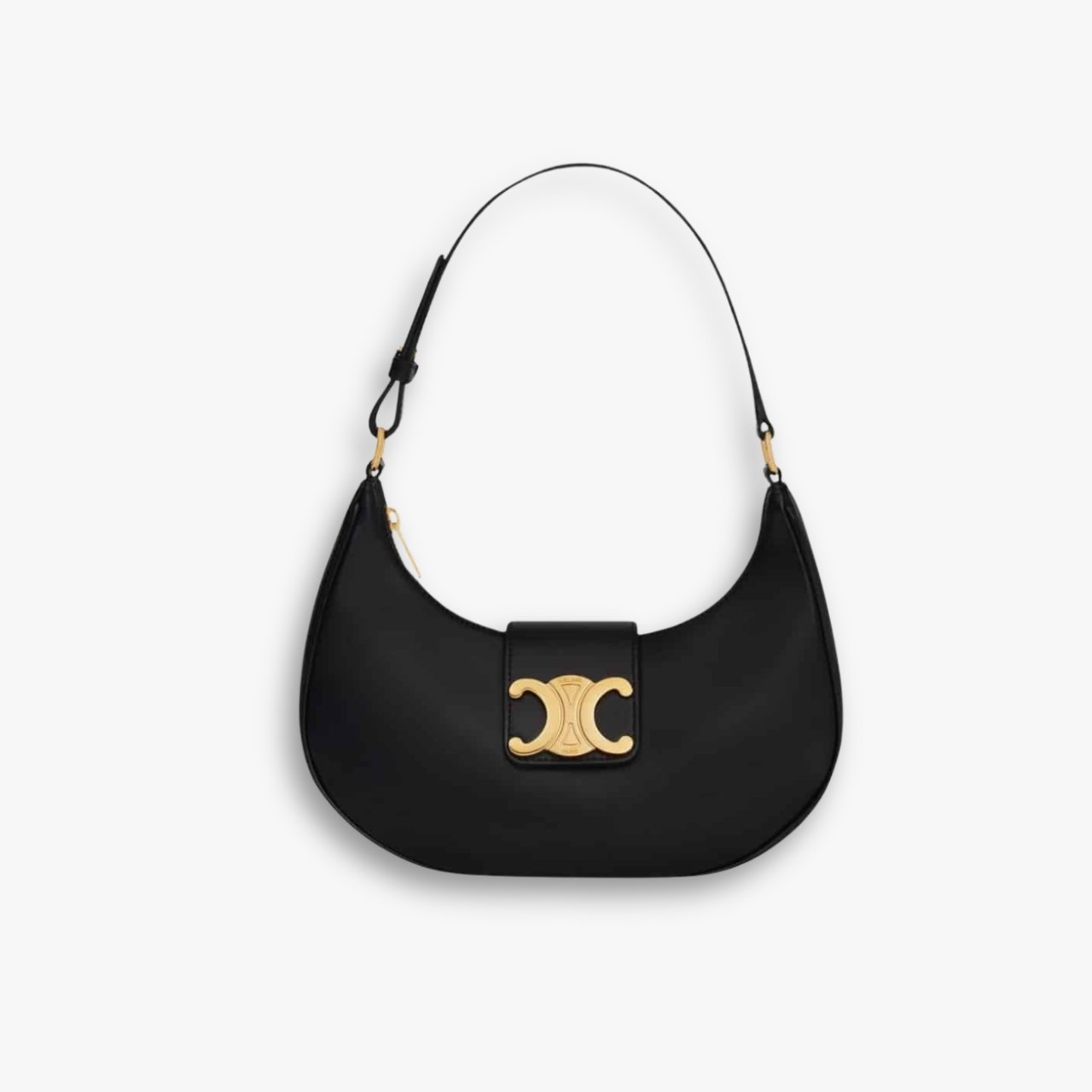 496-1-4 Celine Medium Ava Triomphe Bag Black 24Cm 114493DGQ 38NO - Image 1