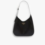 Prada Large Shoulder Bag With Topstitching Black 40Cm 1BC181 2AIX F0002 V OOO