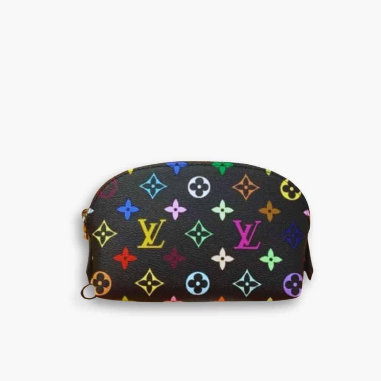 497-3-1 Louis Vuitton x Murakami Cosmetic Pouch PM Monogram Black 19Cm - Image 1