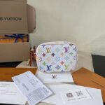 Super Vip 1:1 – Louis Vuitton x Murakami All In BB White 18Cm M13089 - Image 4