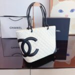 Chanel Large Cambon Tote Bag Black White 41cm - Image 3