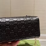 Gucci GG Emblem Small Top Handle Bag Black 22cm 815255 AAEEM 1000 - Image 4