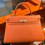 Hermes Kelly Gold Hardware Orange Epsom 28Cm - Image 2
