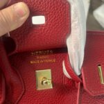 Hermes Birkin Togo Handbag Rouge 25cm - Image 6