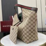 Super Vip 1:1 – Gucci Giglio Large Tote Bag GG Canvas Beige And Dark Brown 60Cm 853971 FAFFP 2547 - Image 6