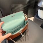 Hermes Kelly Moove Swift Silver Hardware Orange 20Cm - Image 8