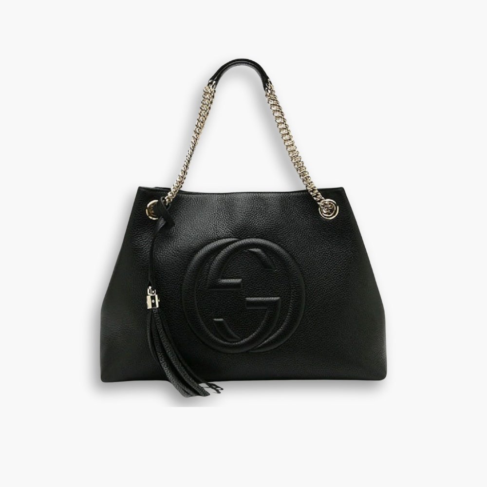 8-4-1 Gucci Soho Chain Tote Bag Black 38Cm 536196 A7M0G 1000 - Image 1