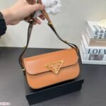 Prada Triangle Logo Shoulder Bag Brown 21Cm 1BD339 ASK F0XUG V MTO - Image 2
