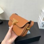 Prada Triangle Logo Shoulder Bag Brown 21Cm 1BD339 ASK F0XUG V MTO - Image 3