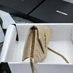 Saint Laurent Cassandre Envelope Chain Wallet Dark Beige 20cm - Image 5