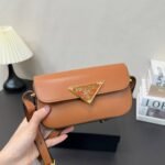 Prada Triangle Logo Shoulder Bag Brown 21Cm 1BD339 ASK F0XUG V MTO - Image 8