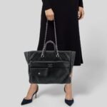 Chanel 20C Ultra Pocket Tote Bag Quilted Black Leather 37Cm As1300 90123316 - Image 6