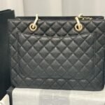 Perfect Match: Chanel Grand Shopping Tote Black 33cm X Chanel Classic Long Flap Wallet Black 19cm - Image 9