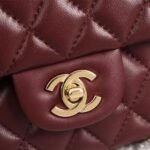Chanel Classic Double Flap Handbag Burgundy 25cm A01112 B17625 NZG79 - Image 6