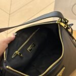 Prada Aimée Large Leather Shoulder Bag Black 39cm 1BC228 2CYS F0002 V LVM - Image 4