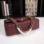 Chanel Classic Double Flap Handbag Burgundy 25cm A01112 B17625 NZG79 - Image 2